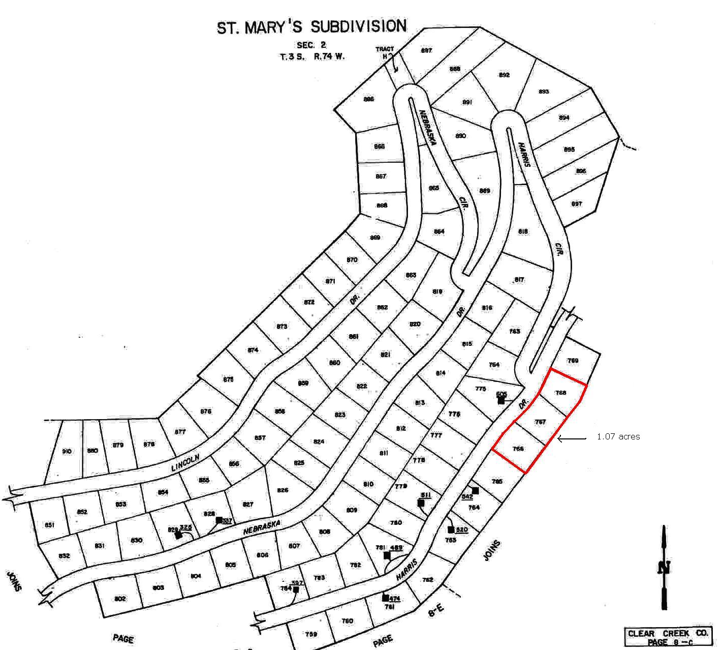 Clear Creek Plat Map